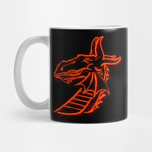 Neon red dragn Mug